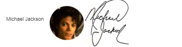 Chữ ký Michael Jackson