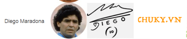 Chữ ký danh thủ bóng đá Diego Maradona