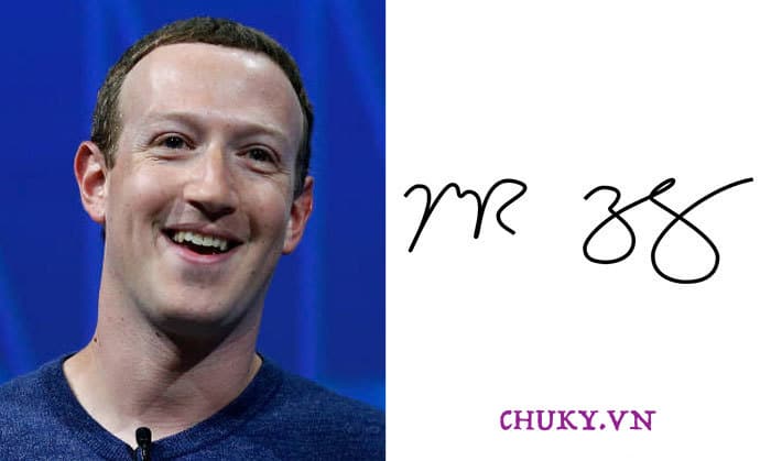 Mẫu chữ ký Mark Zuckerberg, ông chủ Facebook
