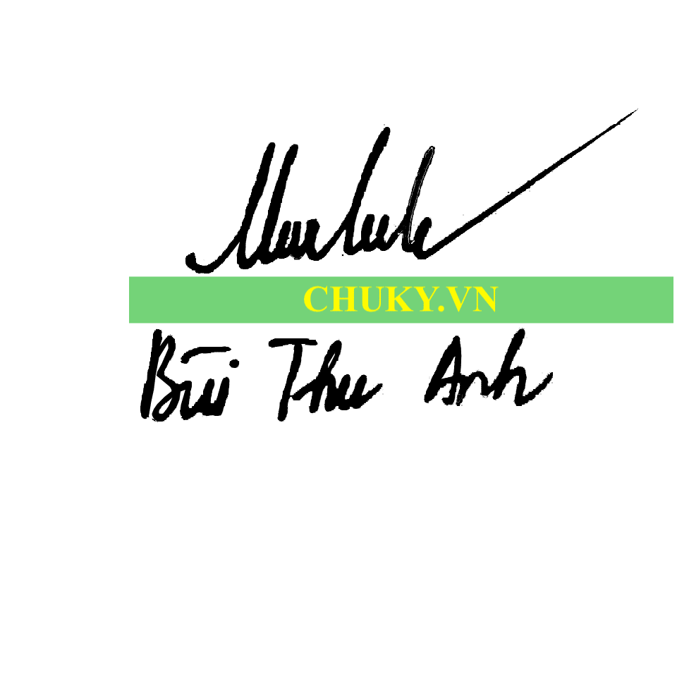 Chữ kí Bùi Thu Anh