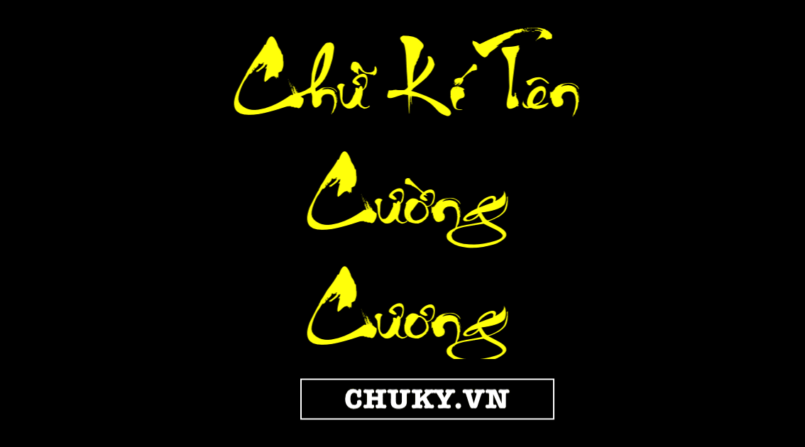 What are some beautiful signature samples for the name Cường?