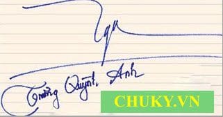 Chữ ký Quỳnh Anh