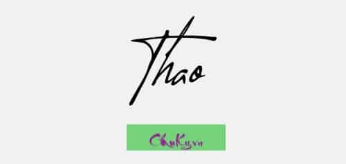 Chữ ký Thảo độc đáo