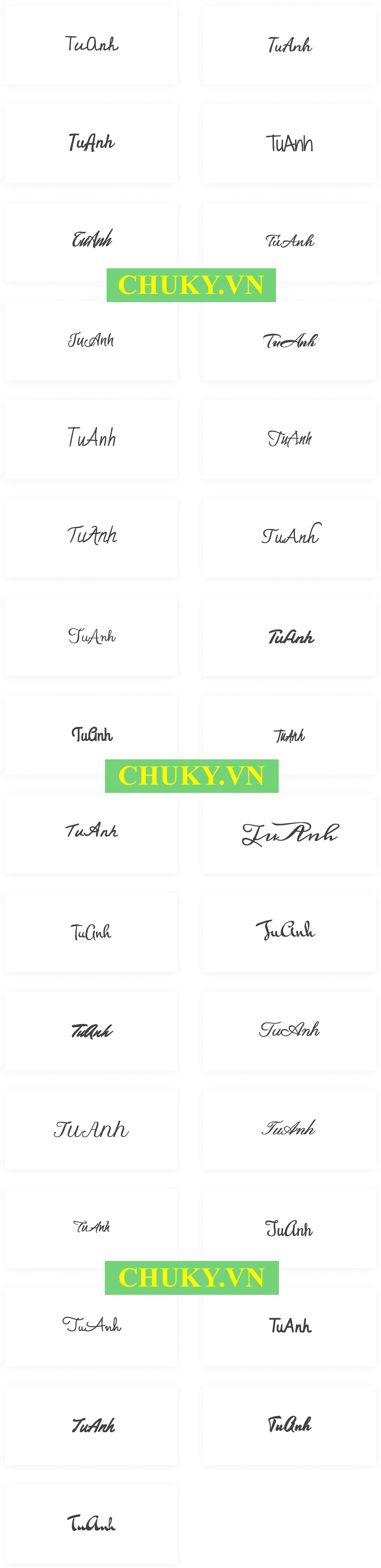 Chữ ký tên Tú Anh