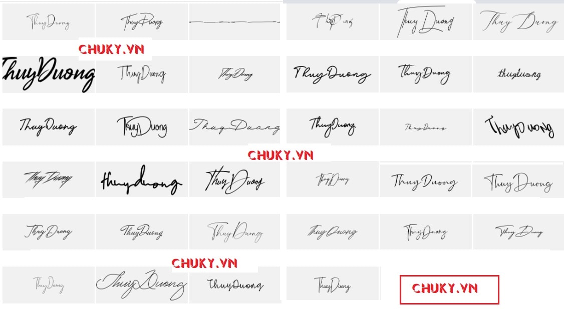 1001 Chữ ký tên Thùy Dương ấn tượng