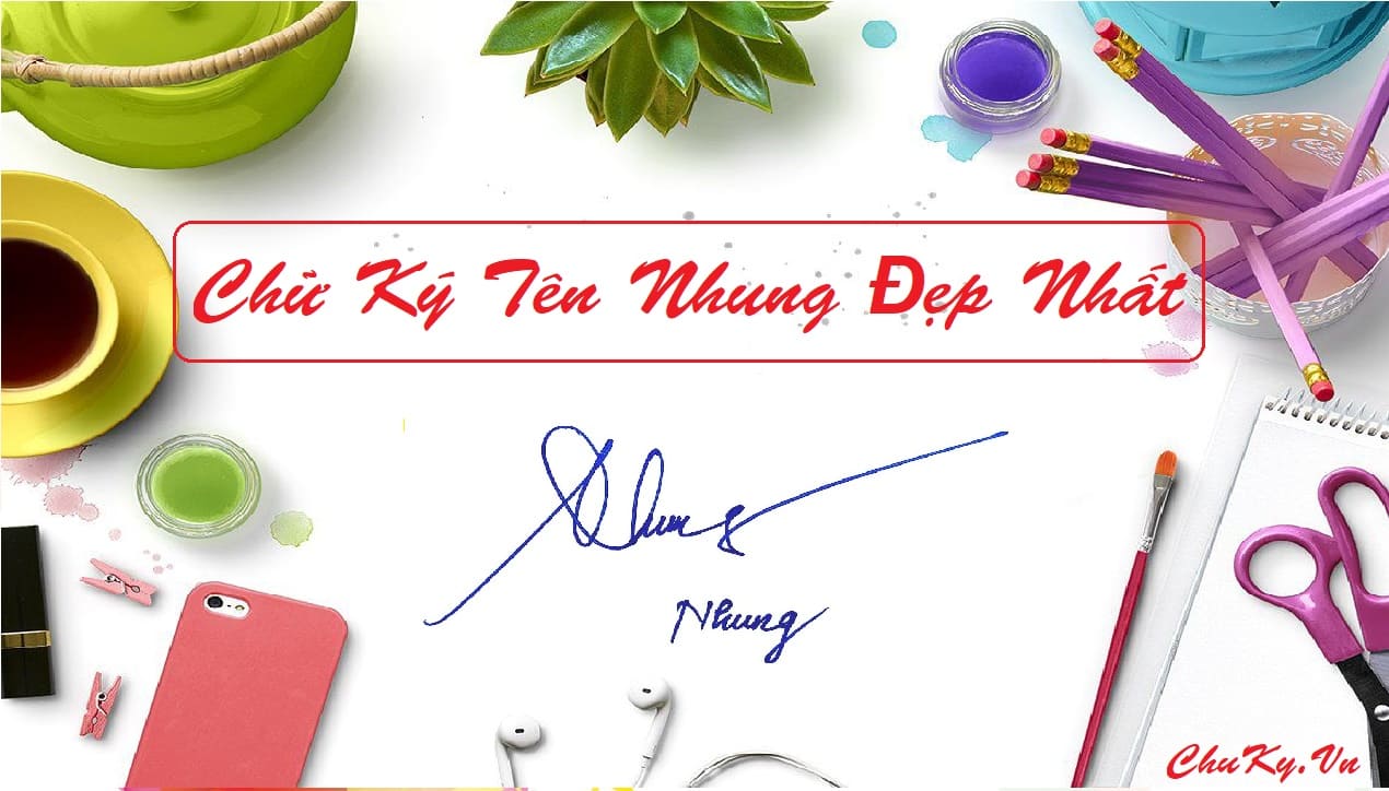 chữ ký tên nhung