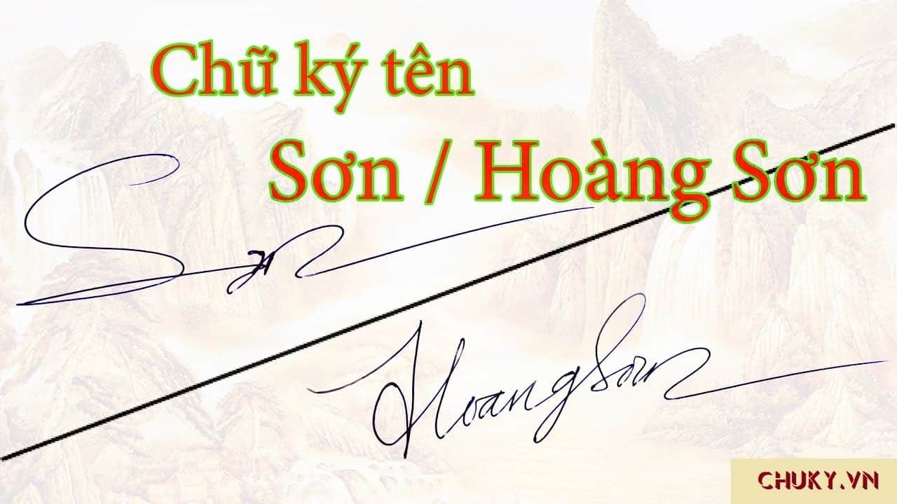 Chữ ký tên Hoàng Sơn