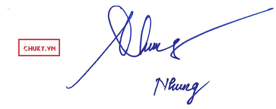 Chữ ký tên Nhung đẹp
