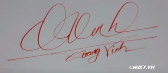 Chữ ký tên Quang Vinh đẹp nhất