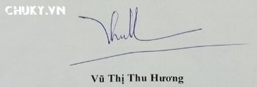 Chữ ký tên Thu Hương ấn tượng