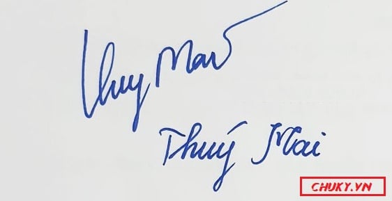 Chữ ký tên Thúy Mai