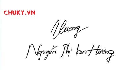 Mẫu chữ ký rất đẹp thương hiệu Lan Hương