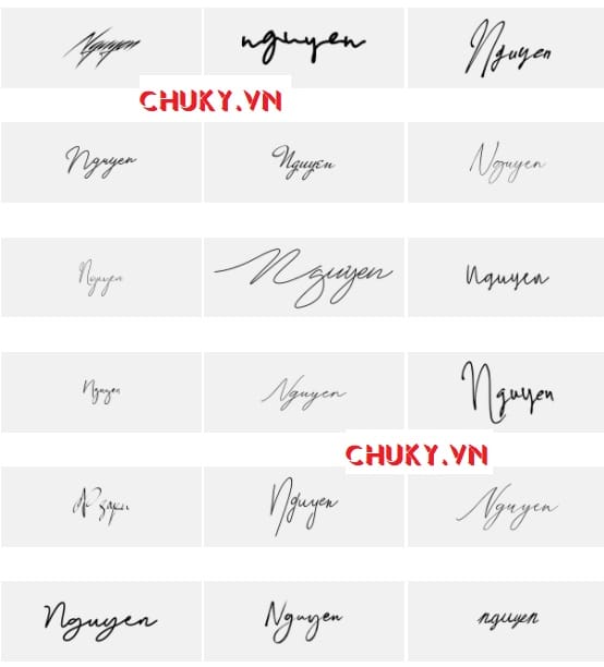 Mẫu chữ ký tên Nguyên độc đáo