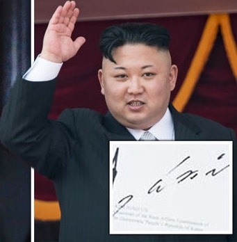 Chữ Ký Của Chủ Tịch Kim Jong-Un