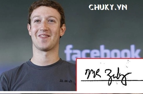 Chữ Ký Tỷ Phú Mark Zuckerberg