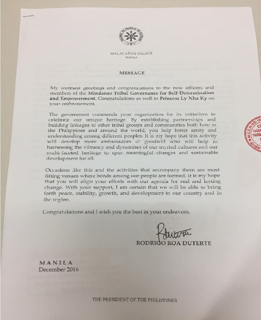Chữ Ký của Tổng Thống Rodrigo Duterte
