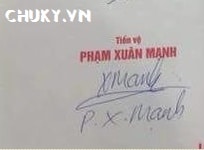 Chữ kí cầu thủ Phạm Xuân Mạnh
