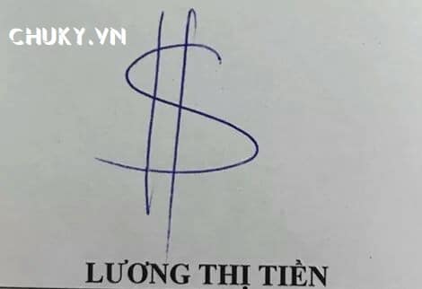 Chữ ký Lương Thị Tiền đơn giản