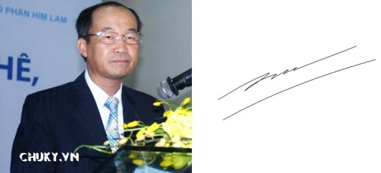 Chữ ký Ông Dương Công Minh Chủ tịch Him Lam Group, LienViet Postbank