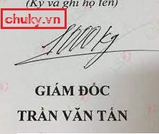 Chữ ký Trần Văn Tấn phá cách