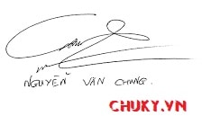 Chữ ký Văn Chung ấn tượng