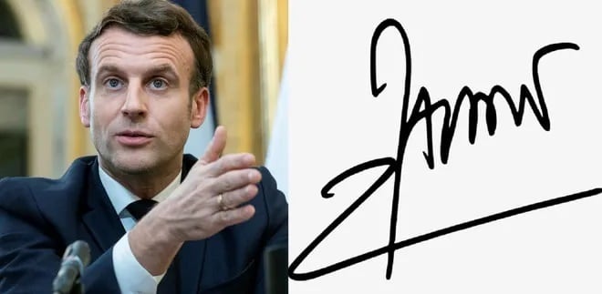 Chữ ký của tổng thống Pháp
