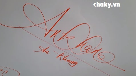 Chữ ký đẹp tên An Khang