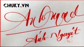 Chữ ký đẹp tên Ánh Nguyệt