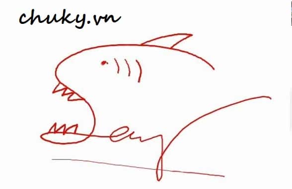 Chữ ký hình con cá mập độc đáo