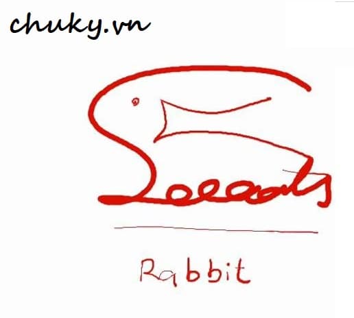 Chữ ký hình con thỏ dễ thương