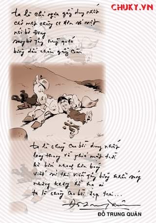 Chữ ký nhà thơ Đỗ Trung Quân