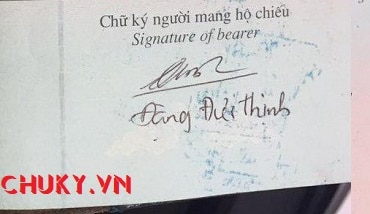 Chữ ký phong thủy tên Đặng Đức Thịnh