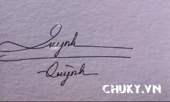Chữ ký tên Ánh Quỳnh