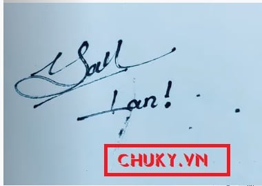 Chữ ký tên Diễm Lan ấn tượng