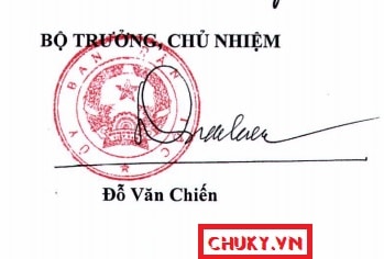 Chữ ký tên Đỗ Văn Chiến