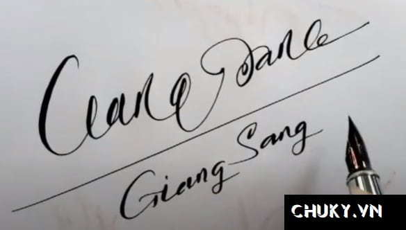 Chữ ký tên Giang Sang