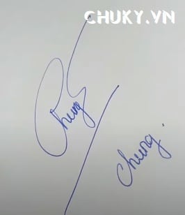 Chữ ký tên Huy Chung