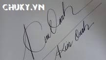 Chữ ký tên Kim Oanh