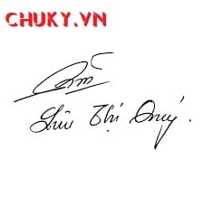 Chữ ký tên Lưu Thị Quý