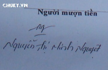 Chữ ký tên Nguyễn Thị Minh Nguyệt