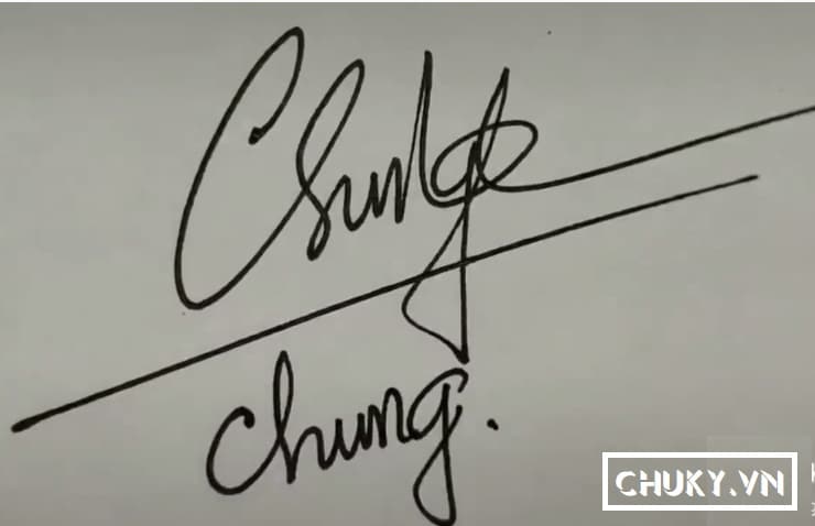 Chữ ký tên Quốc Chung ấn tượng