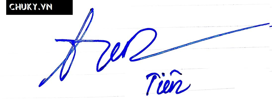 Chữ ký tên Tiên đơn giản