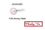 Chữ ký tên Trần Dương Thịnh
