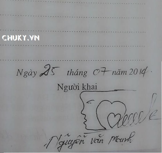 Chữ ký tên Văn Mạnh ấn tượng