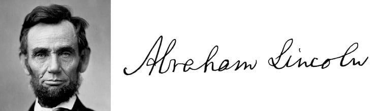 Chữ ký tổng thống Abraham Lincoln