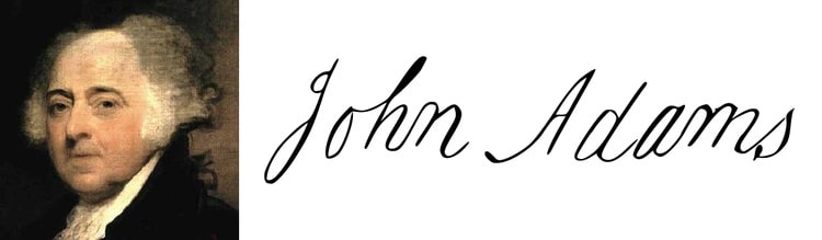 Chữ ký tổng thống John Adams