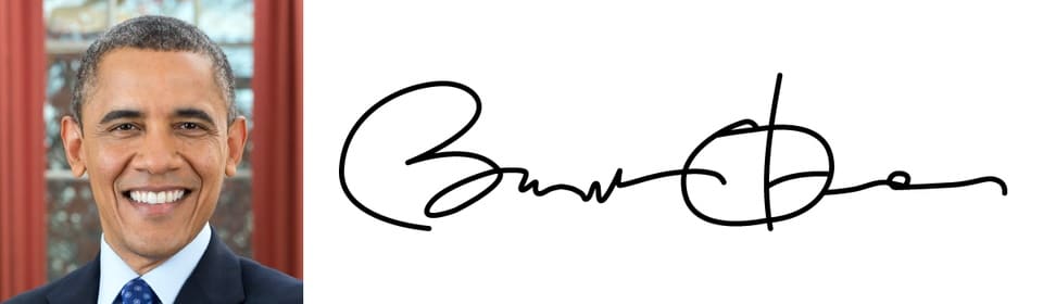 Chữ ký tổng thống Mỹ Barack Obama