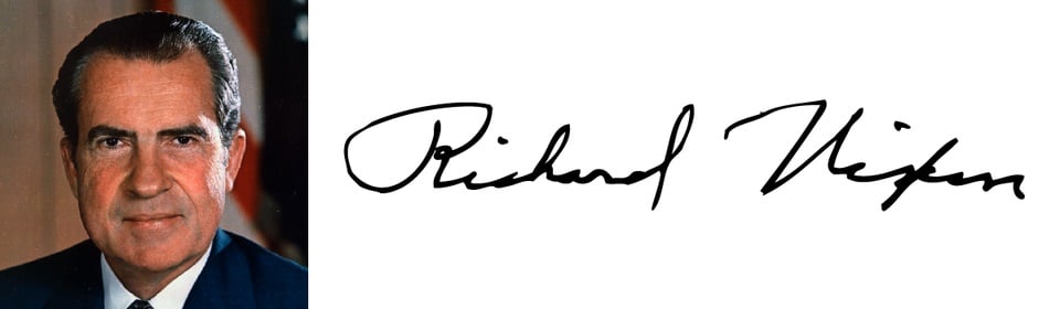 Chữ ký tổng thống Mỹ Richard Nixon