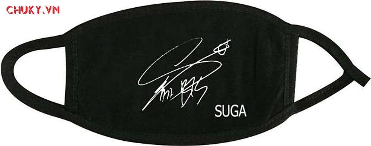 Khẩu trang in chữ ký Suga