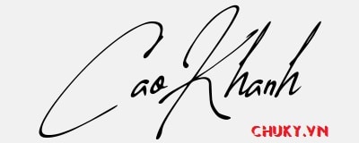 Mẫu chữ ký đẹp tên Cao Khánh